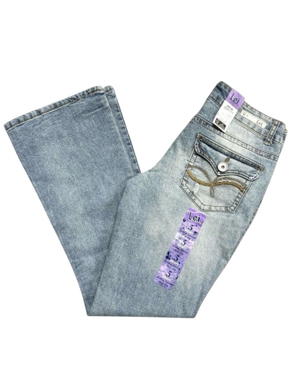 NWT✨ | L.e.i. | Deadstock Y2K Ashley Low Rise Flap Pocket Bootcut Jeans 5 Short